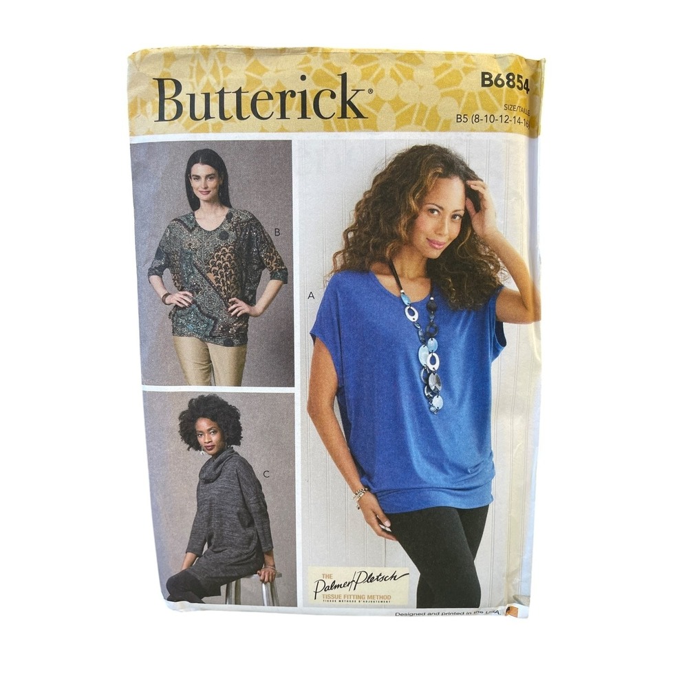 Butterick B6854 Misses Tops Tunic B5 (8-10-12-14-16) Casual‎ Knit